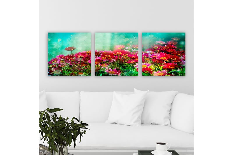 Dekorativ Canvastavla 3-Delar 30x30 cm, Flerfärgad