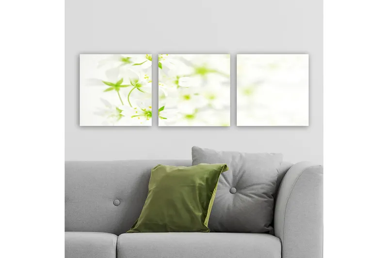 Dekorativ Canvastavla 3-Delar 30x30 cm, Flerfärgad