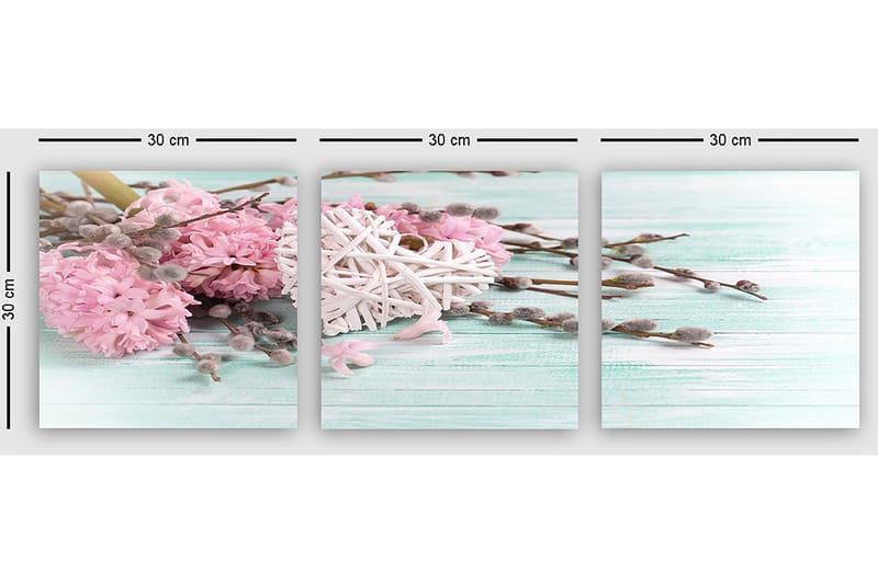 Dekorativ Canvastavla 3-Delar 30x30 cm - Flerfärgad - Inredning - Tavlor & konst - Canvastavlor