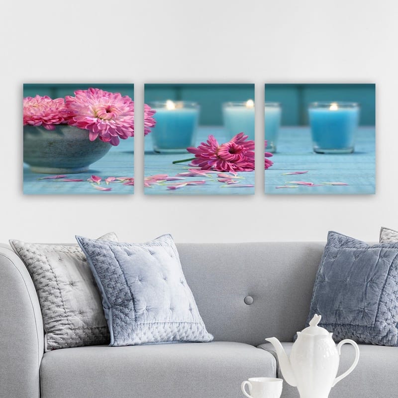 Dekorativ Canvastavla 3-Delar 30x30 cm - Flerfärgad - Inredning - Tavlor & konst - Canvastavlor