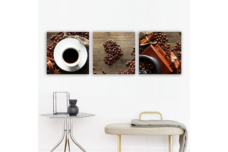 Dekorativ Canvastavla 3-Delar 30x30 cm, Flerfärgad