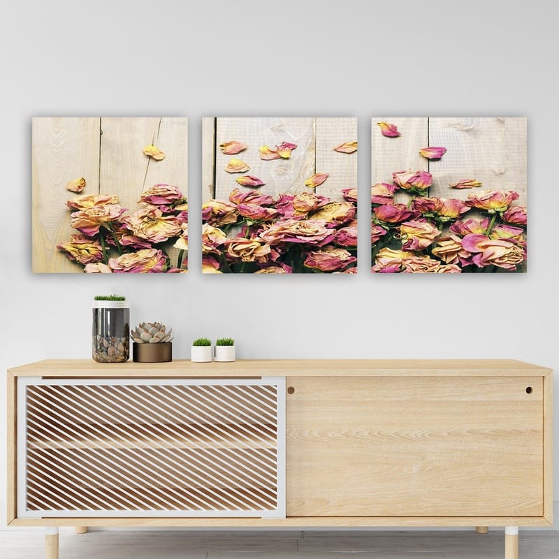 Dekorativ Canvastavla 3-Delar 30x30 cm - Flerfärgad - Inredning - Tavlor & konst - Canvastavlor