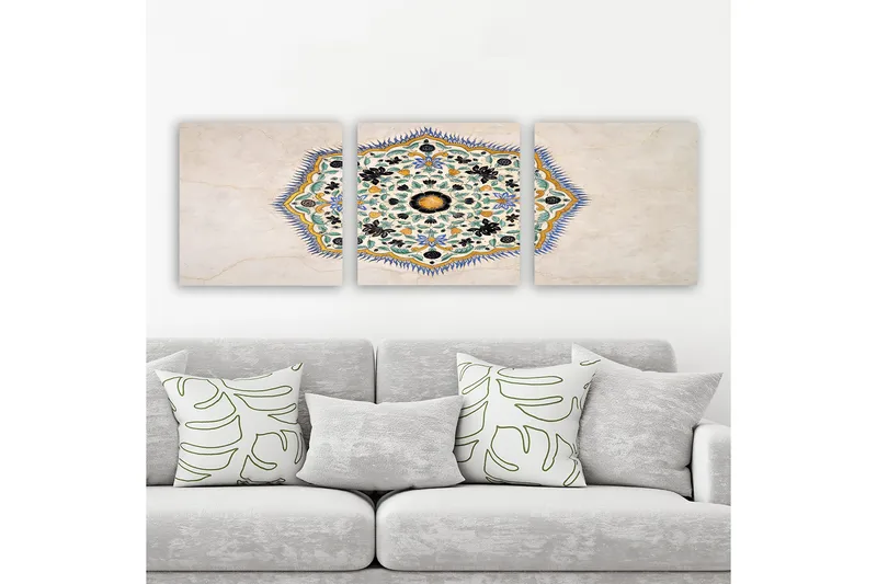 Dekorativ Canvastavla 3-Delar 30x30 cm, Flerfärgad