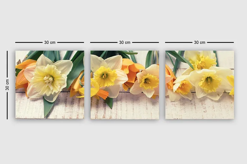 Dekorativ Canvastavla 3-Delar 30x30 cm - Flerfärgad - Inredning - Tavlor & konst - Canvastavlor