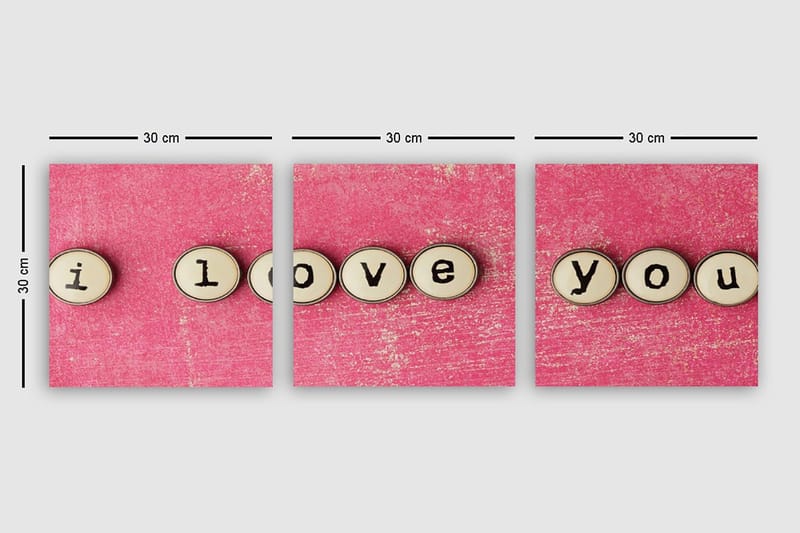 Dekorativ Canvastavla 3-Delar 30x30 cm - Flerfärgad - Inredning - Tavlor & konst - Canvastavlor