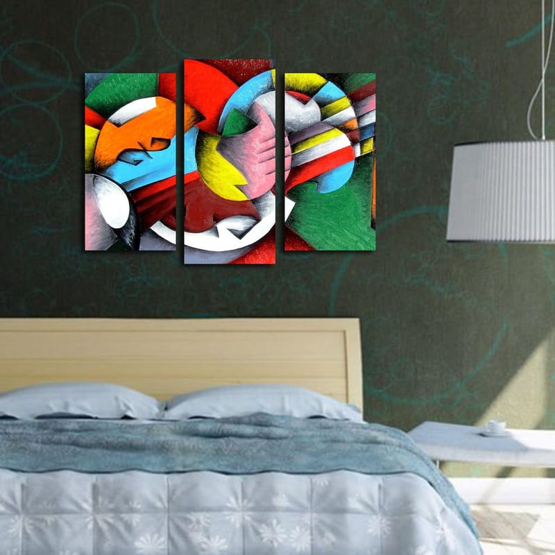 Dekorativ Canvastavla 3-Delar 45x20 cm - Flerfärgad - Inredning - Tavlor & konst - Canvastavlor