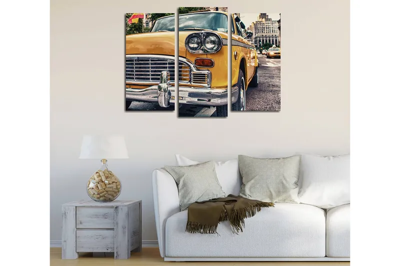 Dekorativ Canvastavla 3-Delar 45x20 cm - Flerfärgad - Inredning - Tavlor & konst - Canvastavlor