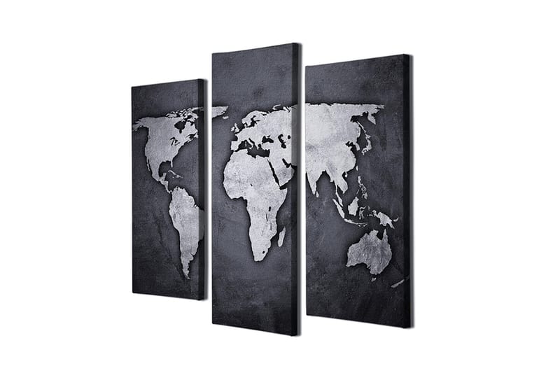 Dekorativ Canvastavla 3-Delar 45x20 cm, Flerfärgad