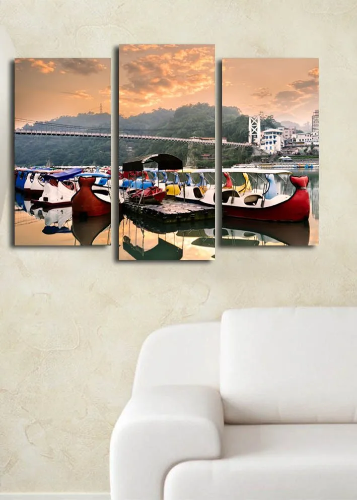 Dekorativ Canvastavla 3-Delar 45x20 cm - Flerfärgad - Inredning - Tavlor & konst - Canvastavlor