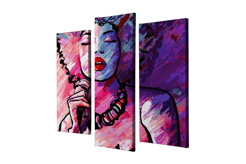Dekorativ Canvastavla 3-Delar 45x20 cm - Flerfärgad - Inredning - Tavlor & konst - Canvastavlor