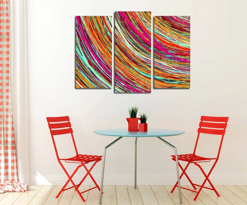 Dekorativ Canvastavla 3-Delar 45x20 cm - Flerfärgad - Inredning - Tavlor & konst - Canvastavlor
