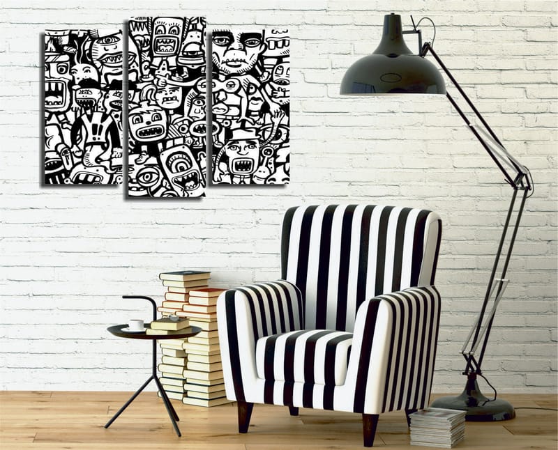 Dekorativ Canvastavla 3-Delar 45x20 cm - Flerfärgad - Inredning - Tavlor & konst - Canvastavlor