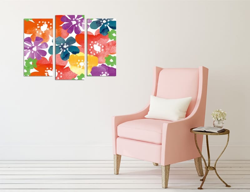 Dekorativ Canvastavla 3-Delar 45x20 cm - Flerfärgad - Inredning - Tavlor & konst - Canvastavlor