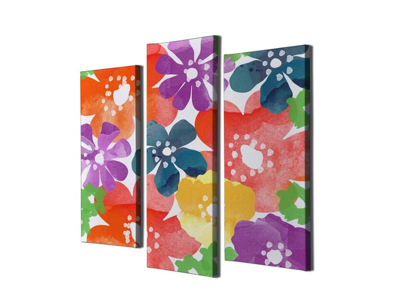 Dekorativ Canvastavla 3-Delar 45x20 cm - Flerfärgad - Inredning - Tavlor & konst - Canvastavlor