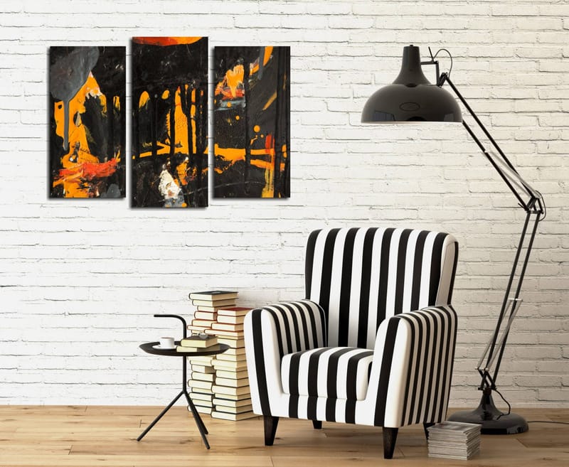 Dekorativ Canvastavla 3-Delar 45x20 cm - Flerfärgad - Inredning - Tavlor & konst - Canvastavlor