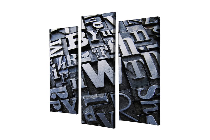 Dekorativ Canvastavla 3-Delar 45x20 cm - Flerfärgad - Inredning - Tavlor & konst - Canvastavlor