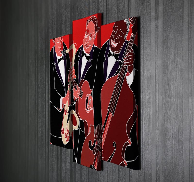 Dekorativ Canvastavla 3-Delar 45x20 cm - Flerfärgad - Inredning - Tavlor & konst - Canvastavlor