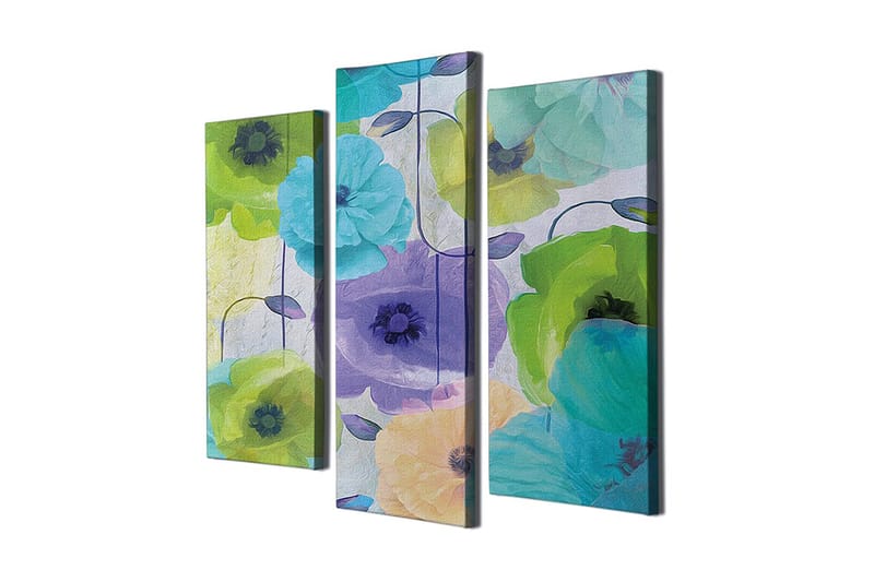 Dekorativ Canvastavla 3-Delar 45x20 cm - Flerfärgad - Inredning - Tavlor & konst - Canvastavlor