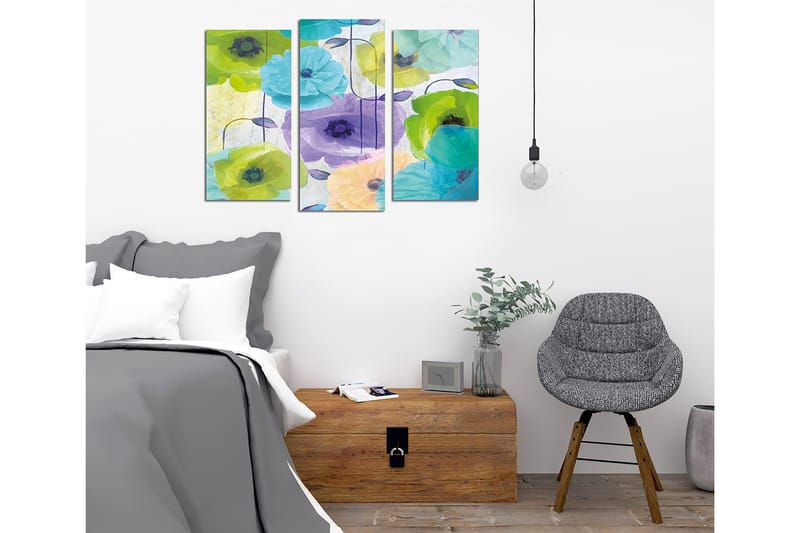 Dekorativ Canvastavla 3-Delar 45x20 cm - Flerfärgad - Inredning - Tavlor & konst - Canvastavlor