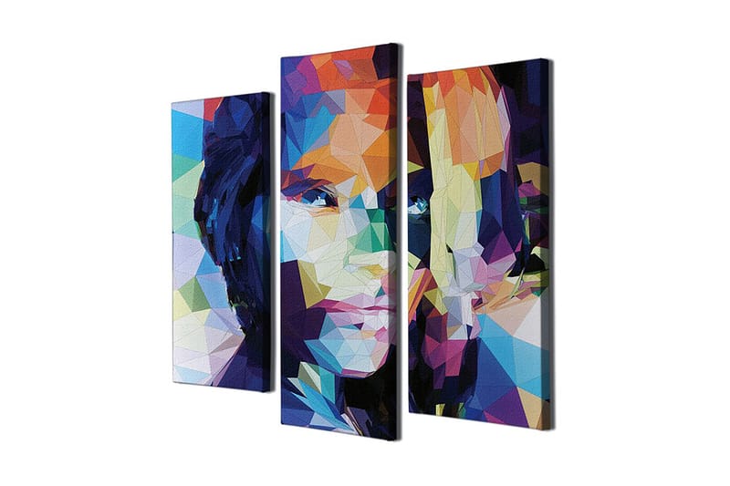 Dekorativ Canvastavla 3-Delar 45x20 cm - Flerfärgad - Inredning - Tavlor & konst - Canvastavlor