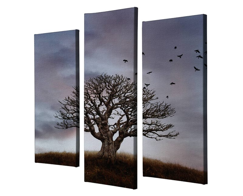 Dekorativ Canvastavla 3-Delar 45x20 cm - Flerfärgad - Inredning - Tavlor & konst - Canvastavlor