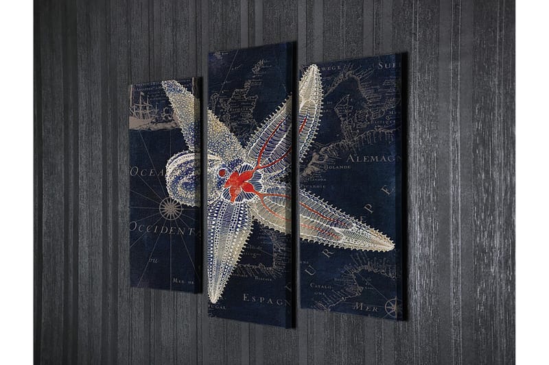 Dekorativ Canvastavla 3-Delar 45x20 cm - Flerfärgad - Inredning - Tavlor & konst - Canvastavlor