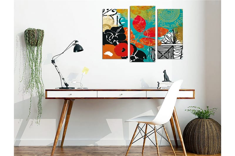 Dekorativ Canvastavla 3-Delar 45x20 cm - Flerfärgad - Inredning - Tavlor & konst - Canvastavlor