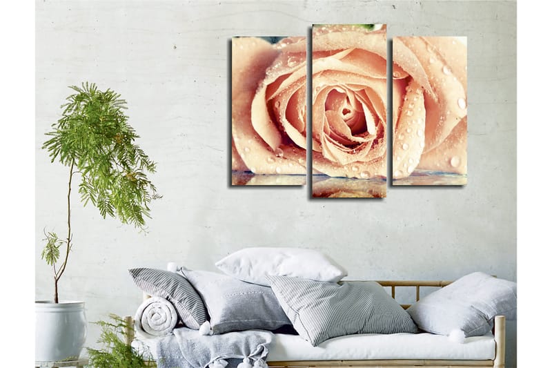 Dekorativ Canvastavla 3-Delar 45x20 cm - Flerfärgad - Inredning - Tavlor & konst - Canvastavlor