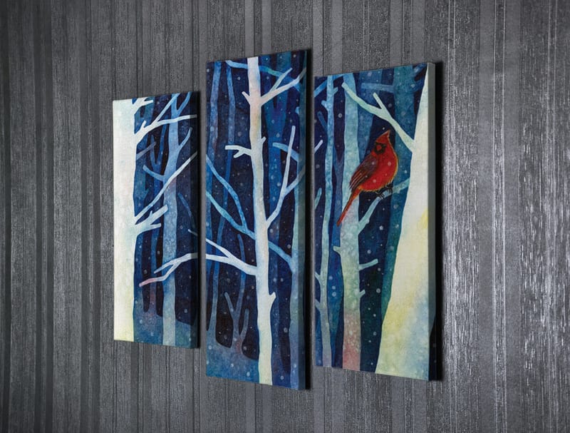 Dekorativ Canvastavla 3-Delar 45x20 cm - Flerfärgad - Inredning - Tavlor & konst - Canvastavlor