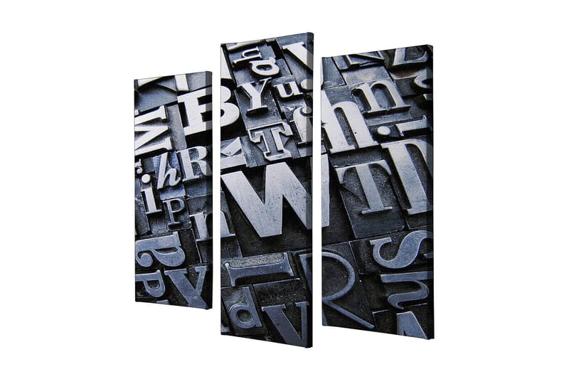 Dekorativ Canvastavla 3-Delar 45x20 cm, Flerfärgad