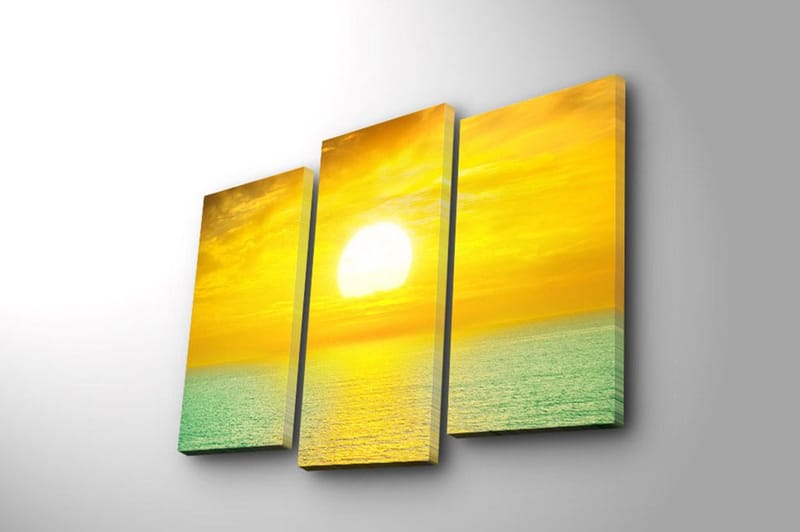 Dekorativ Canvastavla 3-Delar 45x20 cm - Flerfärgad - Inredning - Tavlor & konst - Canvastavlor