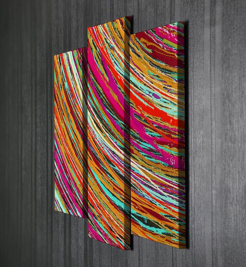 Dekorativ Canvastavla 3-Delar 45x20 cm - Flerfärgad - Inredning - Tavlor & konst - Canvastavlor
