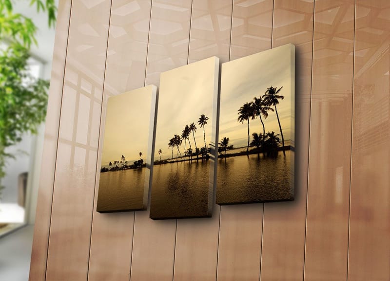 Dekorativ Canvastavla 3-Delar 45x20 cm - Flerfärgad - Inredning - Tavlor & konst - Canvastavlor