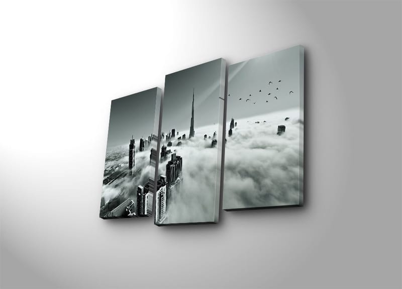 Dekorativ Canvastavla 3-Delar 45x20 cm - Flerfärgad - Inredning - Tavlor & konst - Canvastavlor