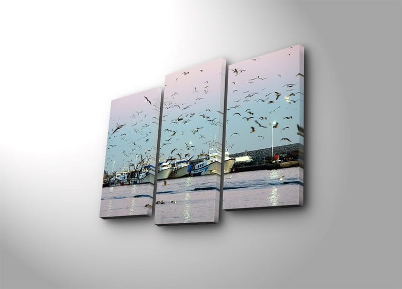 Dekorativ Canvastavla 3-Delar 45x20 cm - Flerfärgad - Inredning - Tavlor & konst - Canvastavlor