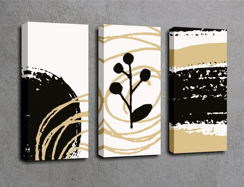 Dekorativ Canvastavla 3-Delar 45x20 cm - Flerfärgad - Inredning - Tavlor & konst - Canvastavlor