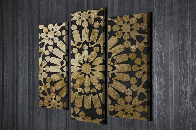 Dekorativ Canvastavla 3-Delar 45x20 cm - Flerfärgad - Inredning - Tavlor & konst - Canvastavlor