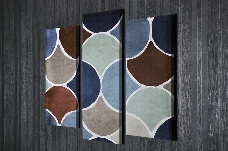 Dekorativ Canvastavla 3-Delar 45x20 cm - Flerfärgad - Inredning - Tavlor & konst - Canvastavlor