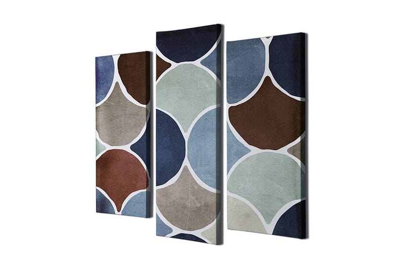 Dekorativ Canvastavla 3-Delar 45x20 cm, Flerfärgad