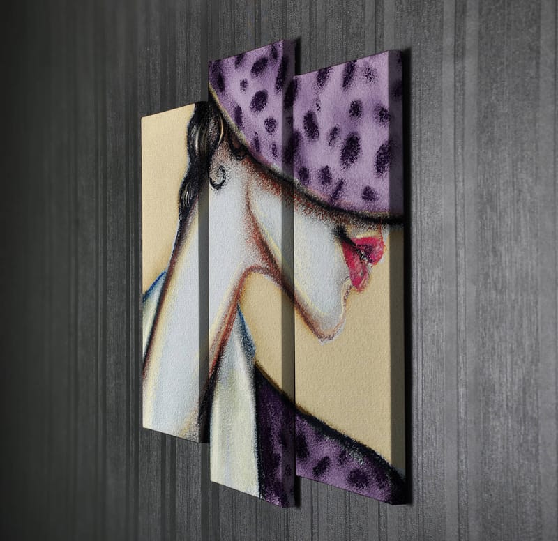 Dekorativ Canvastavla 3-Delar 45x20 cm - Flerfärgad - Inredning - Tavlor & konst - Canvastavlor