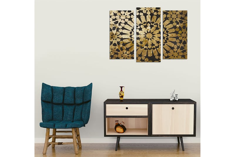 Dekorativ Canvastavla 3-Delar 45x20 cm - Flerfärgad - Inredning - Tavlor & konst - Canvastavlor