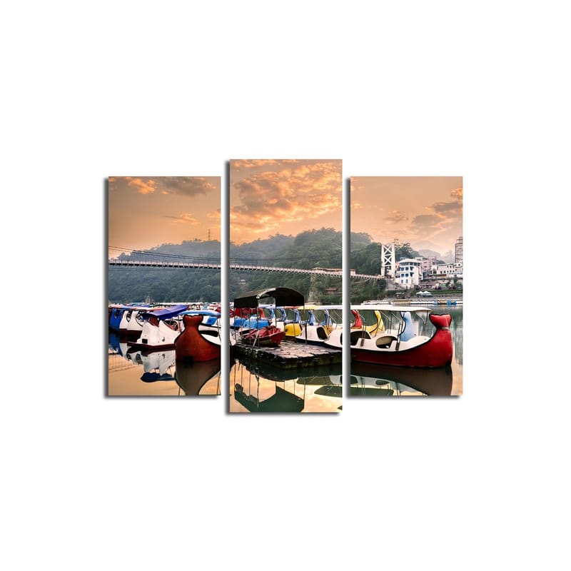 Dekorativ Canvastavla 3-Delar 45x20 cm - Flerfärgad - Inredning - Tavlor & konst - Canvastavlor