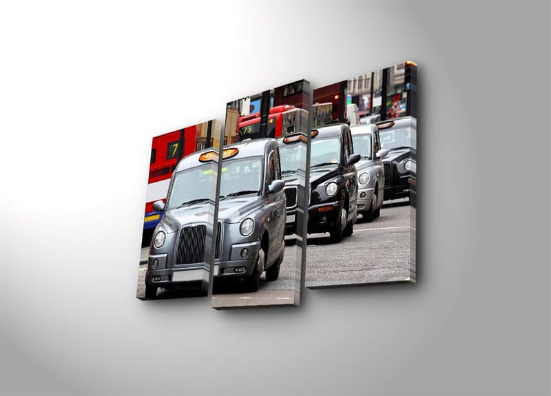 Dekorativ Canvastavla 3-Delar 45x20 cm, Flerfärgad