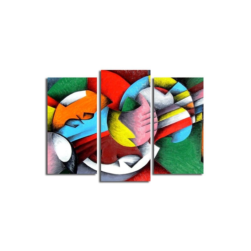 Dekorativ Canvastavla 3-Delar 45x20 cm - Flerfärgad - Inredning - Tavlor & konst - Canvastavlor