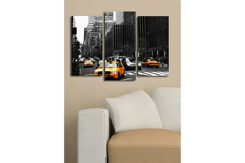 Dekorativ Canvastavla 3-Delar 45x20 cm - Flerfärgad - Inredning - Tavlor & konst - Canvastavlor