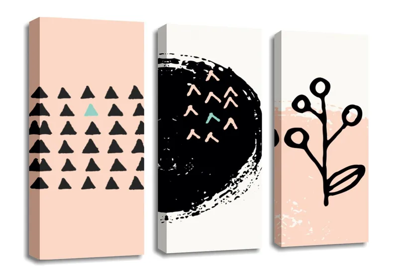 Dekorativ Canvastavla 3-Delar 45x20 cm - Flerfärgad - Inredning - Tavlor & konst - Canvastavlor