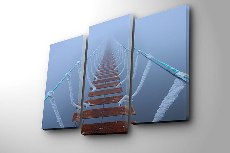 Dekorativ Canvastavla 3-Delar 45x20 cm - Flerfärgad - Inredning - Tavlor & konst - Canvastavlor