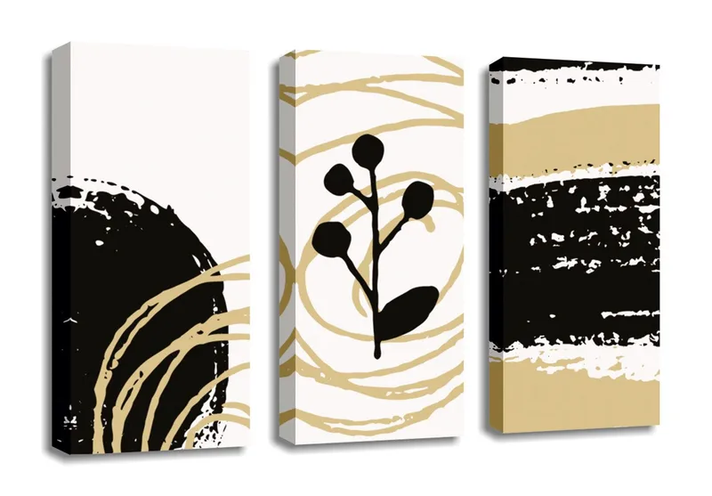 Dekorativ Canvastavla 3-Delar 45x20 cm - Flerfärgad - Inredning - Tavlor & konst - Canvastavlor