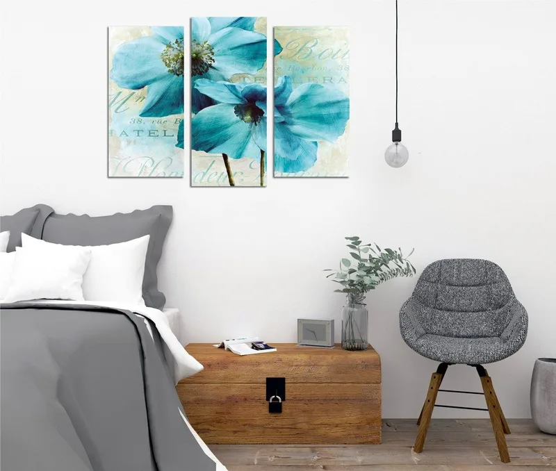 Dekorativ Canvastavla 3-Delar 45x20 cm, Flerfärgad