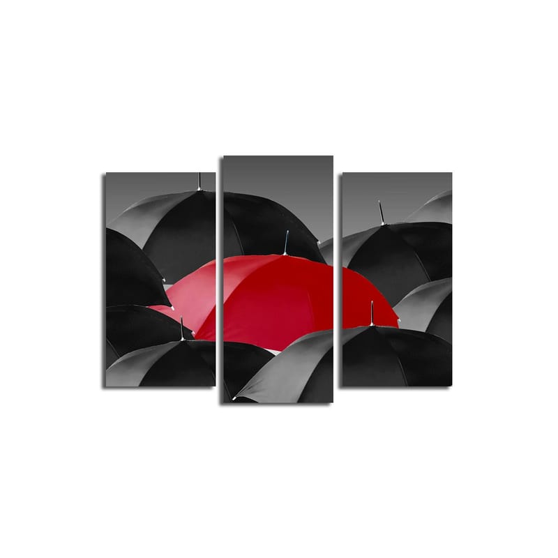 Dekorativ Canvastavla 3-Delar 45x20 cm - Flerfärgad - Inredning - Tavlor & konst - Canvastavlor